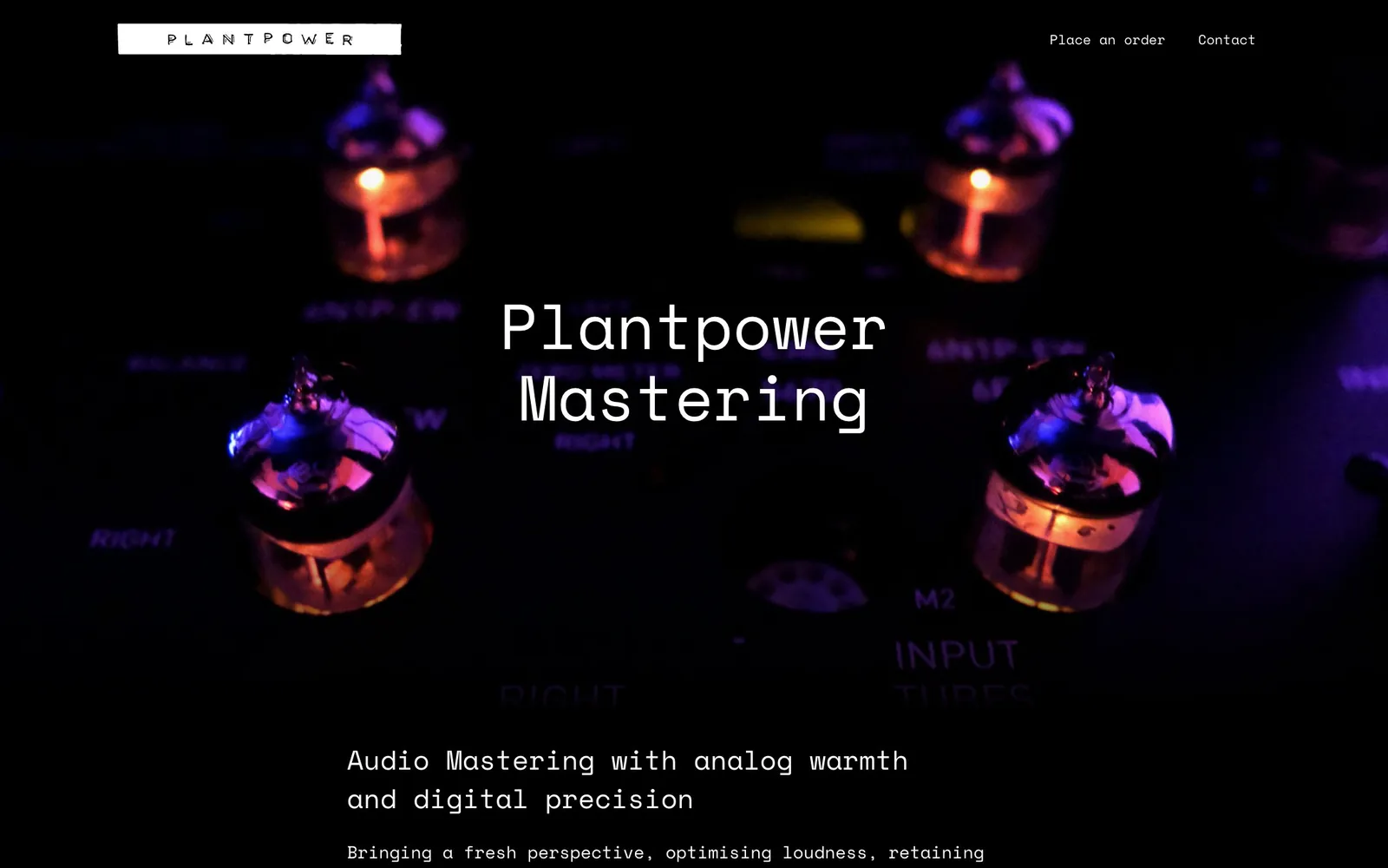 Plantpower Mastering website